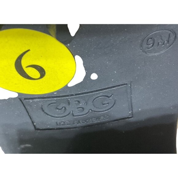 Black Chunky Lace-Up Ankle Boots Sz 9 - 4.5" Heel Guess GBG Goth Emo Style - Picture 9 of 9